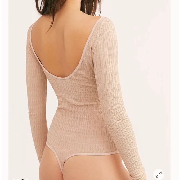 - Free People | Blush/Gold Body Suit NWT - Picture 2 of 5